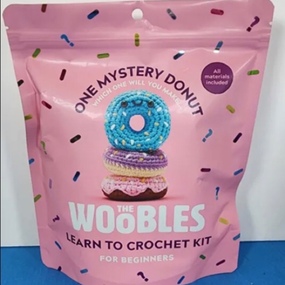 ISO Woobles Rainbow Mystery Donut Crochet Kit With Hook